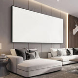 Oversized White 3D Abstract Art Plaster Wall Art 3D Textured Wall Art Living Room Wall Painting