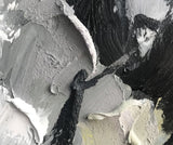 Large Gray 3D Abstract Art Plaster Wall Art WabiSabi Wall Art textured Acrylic Painting On Canvas 