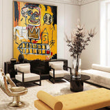 Basquiat abstract art Basquiat artwork Basquiat canvas painting Tribute Basquiat custom graffiti art