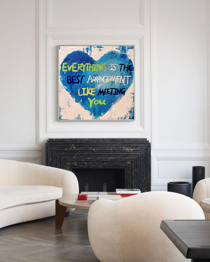 3D Love Heart Wall Art Large Love Heart Canvas Painting Custom Heart Art