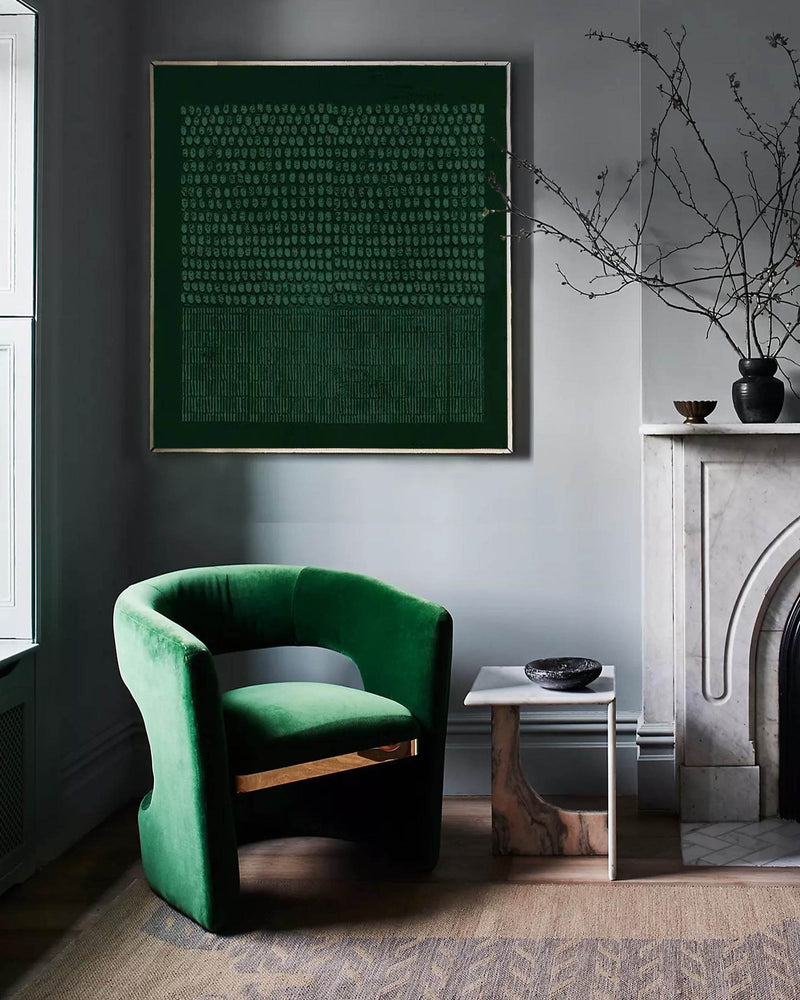 Wabi-Sabi home decor green painting green abstract art canvas green abstract art canvas minimalist painting 3d texture wall art green wall art