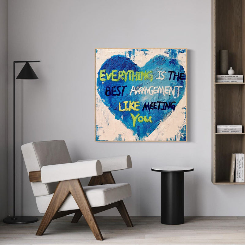 3D Love Heart Wall Art Large Love Heart Canvas Painting Custom Heart Art