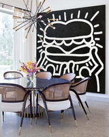 Keith Haring Painting Keith Haring 3D Texture Wall Painting Keith Haring Pop Art Keith Haring Canvas Art