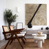 Wabi Sabi Abstract Art Canvas Brown Textured Painting Brown Minimalist Oil Painting Rundown Elegant Art