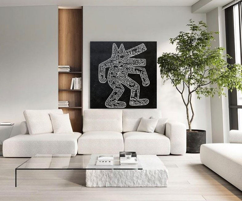 Keith Haring Crocodile Painting Keith Haring 3D Texture Wall Art Keith  Haring Pop Art Pop Artwork