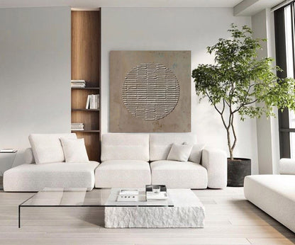 Wabi-Sabi home decor brown wall art brown painting brown abstract art canvas Khaki color Bohemian wall painting 3d texture Earth Tone art