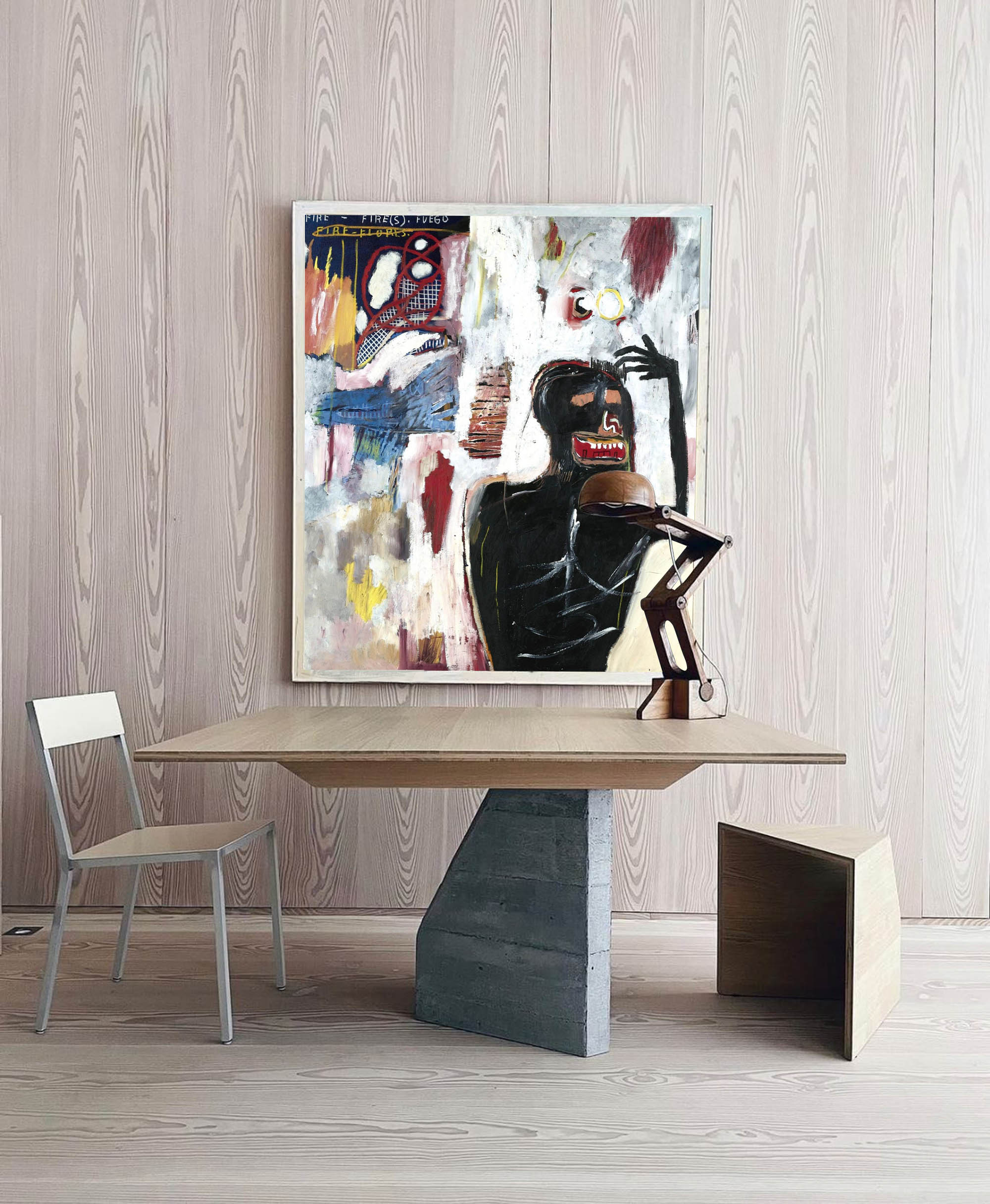 "Fuego Flores" Basquiat 1983 Basquiat Graffiti Art Basquiat Artwork Basquiat Abstract Art Pop art