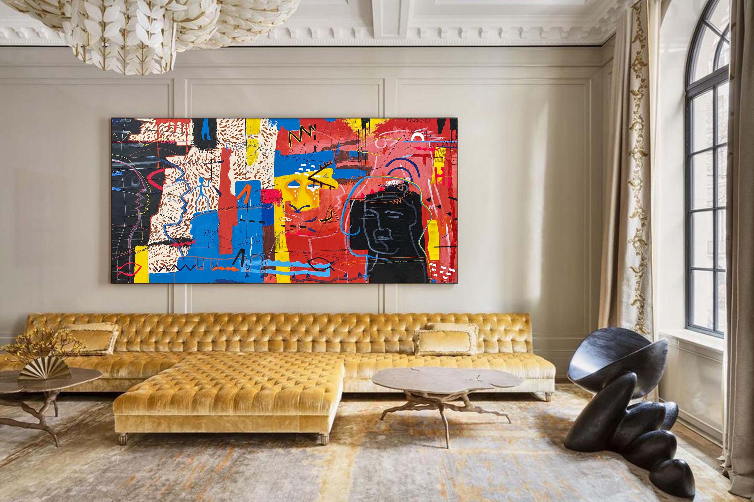 Panoramic Abstract Graffiti Art Large Graffiti Art Canvas Abstract Graffiti Wall Art Modern Graffiti Art For Sale