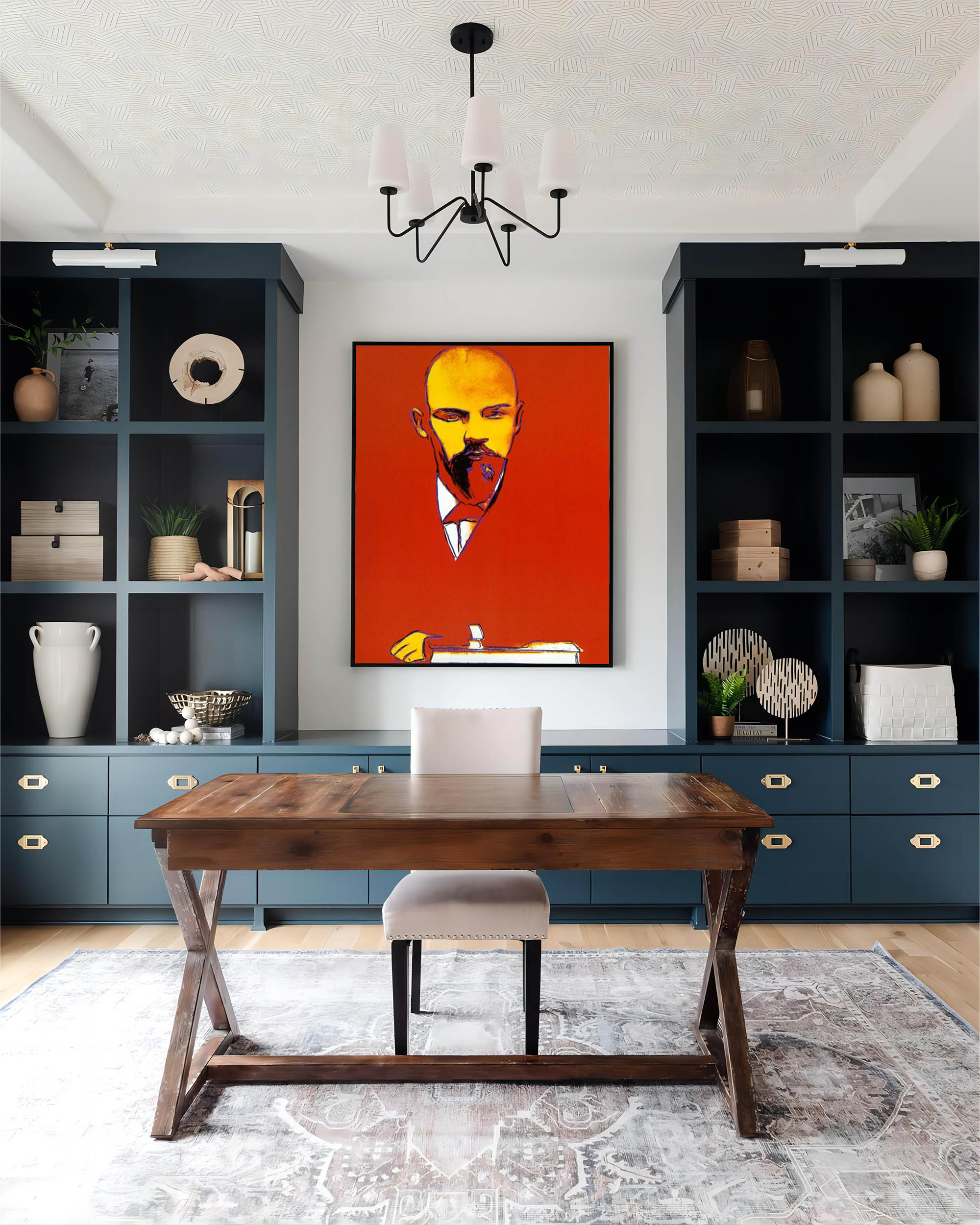 Lenin Pop Art Portrait Lenin Painting Colorful Portrait Painting Colorful Portrait Wall Art Famous Portrait Art